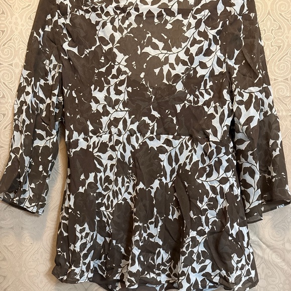 Ann Taylor Tops - Ann Taylor Black and White Floral Blouse